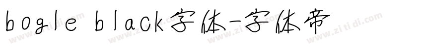 bogle black字体字体转换